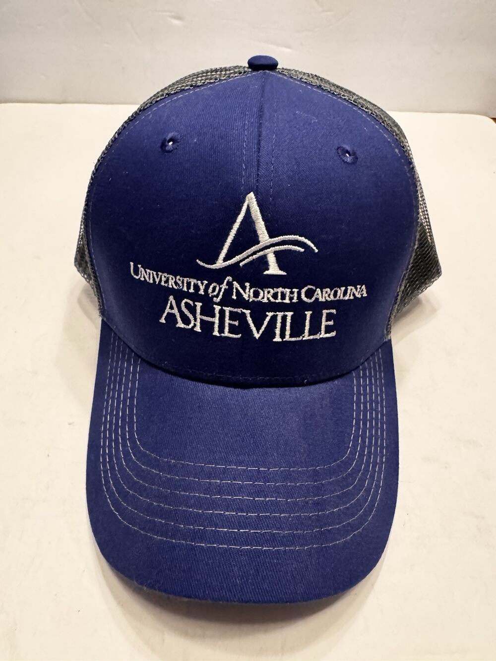 UNCA UNC Asheville Baseball Cap Trucker Hat Mesh Snapback Cap Blue